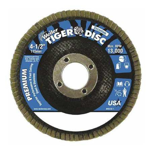 WEILER CORPORATION 50514V FLAP DISC 60 GRIT 7/8 IN. ALUMINUM