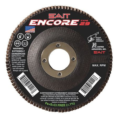 UNITED ABRASIVES-SAIT 71265 FLAP DISC 36 GRIT 7/8 IN. ENCORE UNITED ABRASIVES-SAIT 71265 FLAP DISC 36 GRIT 7/8 IN. ENCORE
