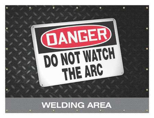 ACCUFORM SIGNS PWD106BU WELDING CURTAIN BLUE 8 FT W
