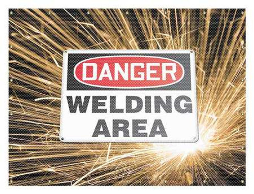 ACCUFORM SIGNS PWD114BU WELDING CURTAIN BLUE 8 FT W