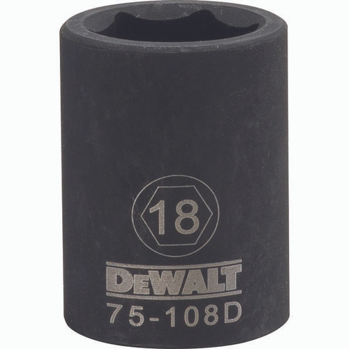 DEWALT TOOLS DWMT75108OSP DWMT 6PT 1/2IN DR IM SKT 18 MM