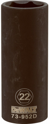 STANLEY DWMT73952OSP METRIC DEEP IMPACT SOCKET, 6-POINT, BLAC