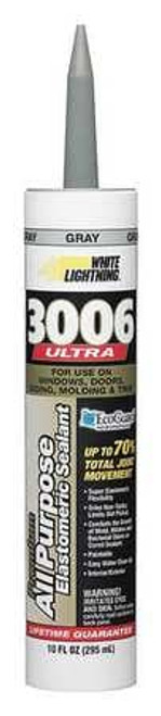 WHITE LIGHTNING W11004010 SEALANT ELASTOMERIC GRAY 10OZ  WHITE LIGHTNING W11004010 SEALANT ELASTOMERIC GRAY 10OZ