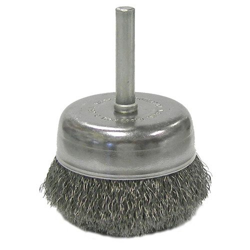 WEILER CORPORATION 14313 2" CRIMPED WIRE CUP BRUSH .008 1/4" STEM