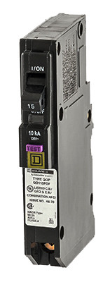SQUARE D QO115PDFC 15A SP DUAL BREAKER