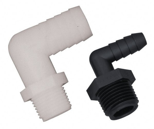 GREEN LEAF INC EL 3838 P ELBOW POLY 3/8 MPTX3/8 BARB   