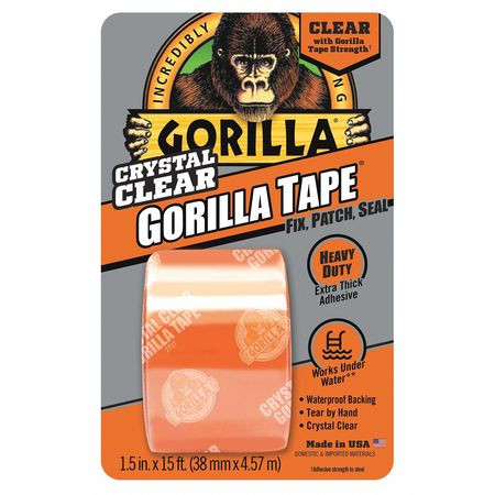 GORILLA PRODUCTS 6015002 CRYSTAL CLEAR REPAIR TAPE, 5-YD.