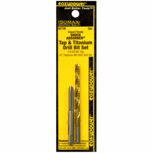 EAZYPOWER CORPORATION 82736 DRILL BIT SET 1/4-20NC /#7 2PC