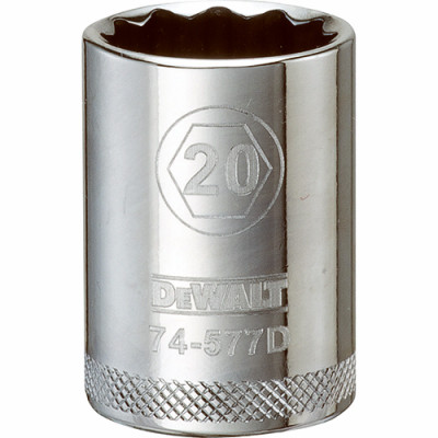 STANLEY DWMT74577OSP METRIC SHALLOW SOCKET, 12-POINT, 1/2-IN.