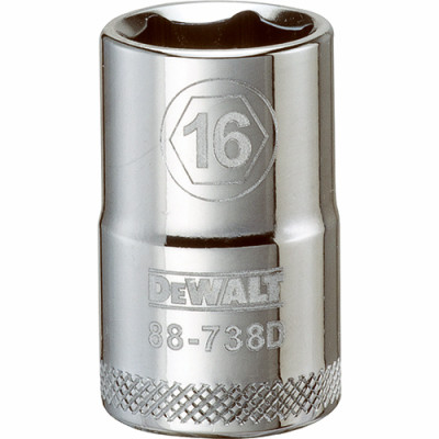 STANLEY DWMT88738OSP METRIC SHALLOW SOCKET, 6-POINT, 1/2-IN. 