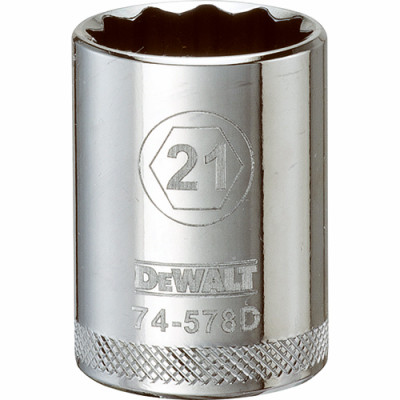 STANLEY DWMT74578OSP METRIC SHALLOW SOCKET, 12-POINT, 1/2-IN.