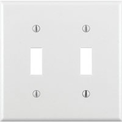 LEVITON 001-88009-000 WALLPLATE 2TOG WHITE          