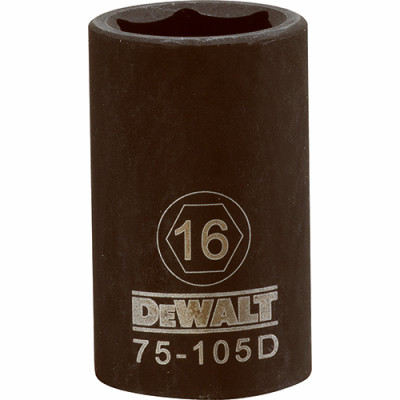 STANLEY DWMT75105OSP METRIC IMPACT SOCKET, 6-POINT, BLACK OXI