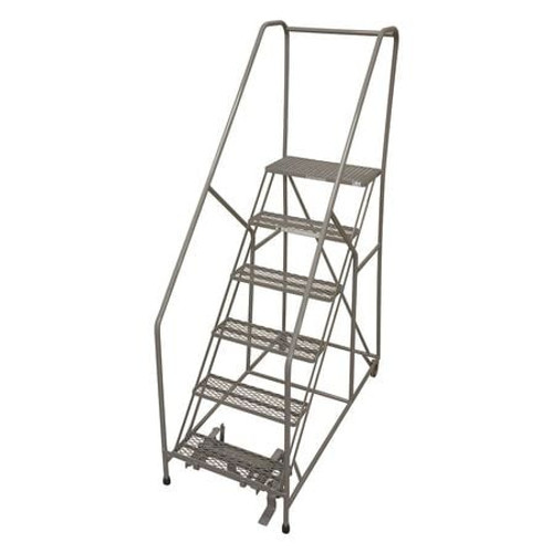 COTTERMAN 1206R1824A2E12B4C1P6 ROLLING LADDER 90 IN H 6 STEPS 50 DEG.