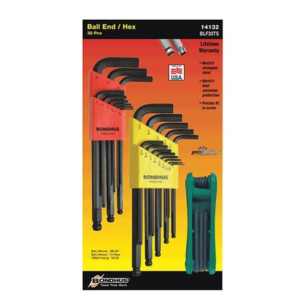 BONDHUS 14128 BONUS PACK-BALL END L-WRENCH SET