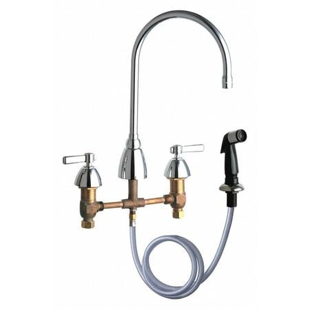 CHICAGO FAUCETS 200-AGN8AE3ABCP KITCHEN SINK FAUCET W/SPRAY
