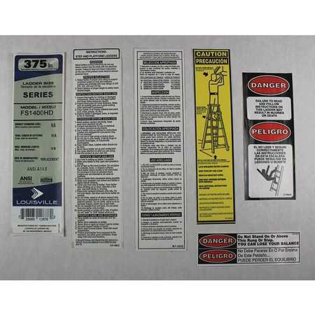 LOUISVILLE LADDER PK-FS1400HD LABEL KIT