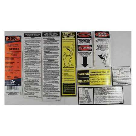 LOUISVILLE LADDER PK-FE7600 LABEL KIT