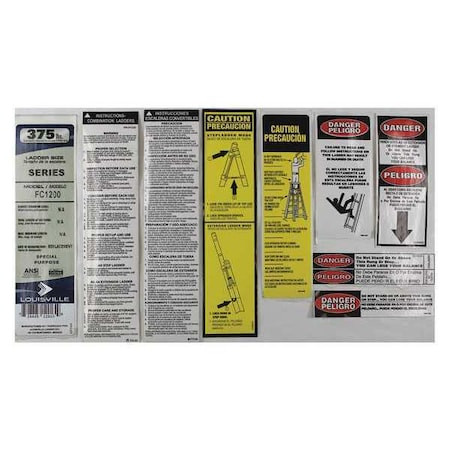 LOUISVILLE LADDER PK-FC1200 LABEL KIT