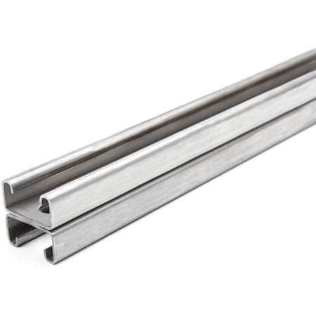 GRAINGER GLOBAL SOURCING FS-501SS ST4 48.00 STRUT CHAN 4 FT.L BCK TO BCK HALF SLOTTD