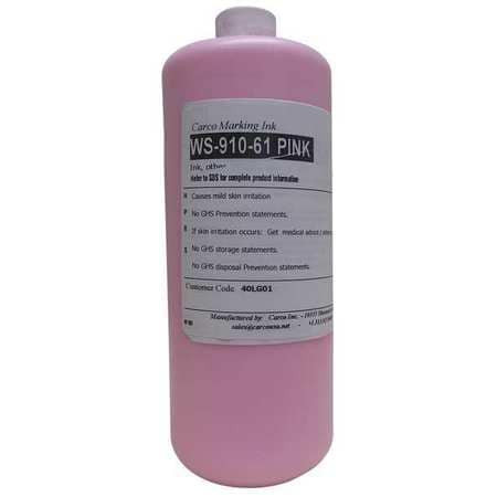 CARCO WS-910-61 PINK MARKING INK,PIGMENT,PINK,5 TO 15 MIN