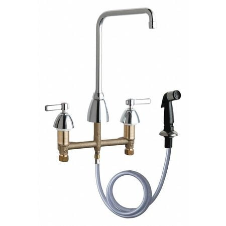 CHICAGO FAUCETS 200-AHA8ABCP KITCHEN SINK FAUCET W/SPRAY