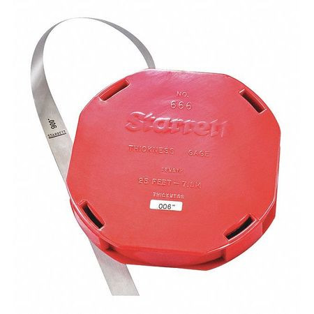 STARRETT 666-6 THICKNESS GAGE- .006"- 25' ROLL- PLASTIC