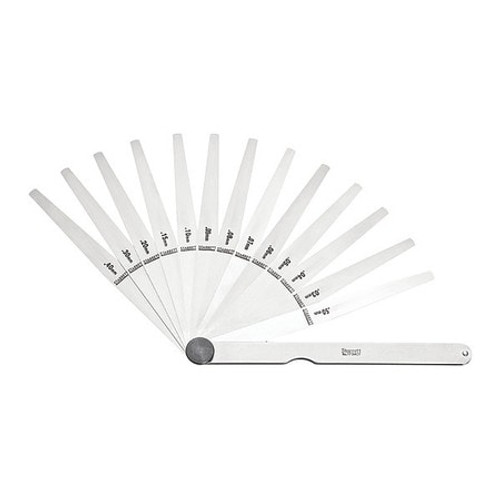 STARRETT 173MCT THICKNESS GAGE- 0.03-0.50MM- 13 TAPERED 