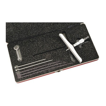 STARRETT 445DZ-3RL MICROMETER DEPTH GAGE 0-3"- 6" BASE - AL