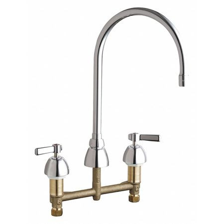 CHICAGO FAUCETS 786-GN8AE3-369ABCP CONCEALED HOT AND COLD WATER SINK FAUCET