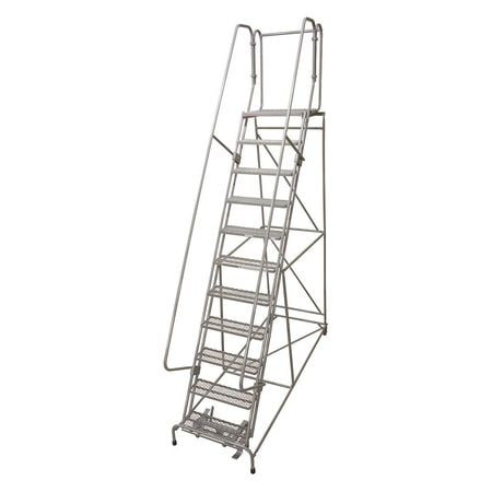 COTTERMAN 1511R2632A2E20B4W4C1P6 ROLLING LADDER 140 IN H 11 STEPS RUBBER