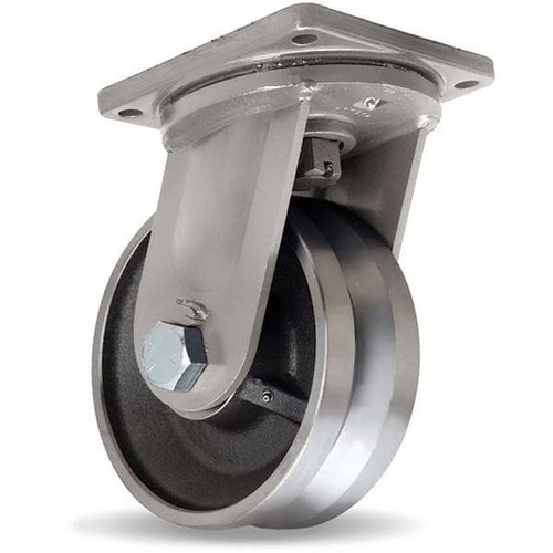 HAMILTON S-MD-104FVT SWIVEL CASTER,MD 10X4 FS V-GROOVED