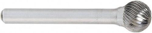 OSG 908-1250 BALL BUR SD,SINGLE END,1/8",CARBIDE