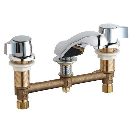 CHICAGO FAUCETS 404-636ABCP CONCEALED HOT AND COLD WATER SINK FAUCET