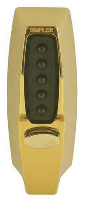 KABA ILCO 7102-03-41 PUSH BUTTON LOCKSET 7000 BRIGHT BRASS