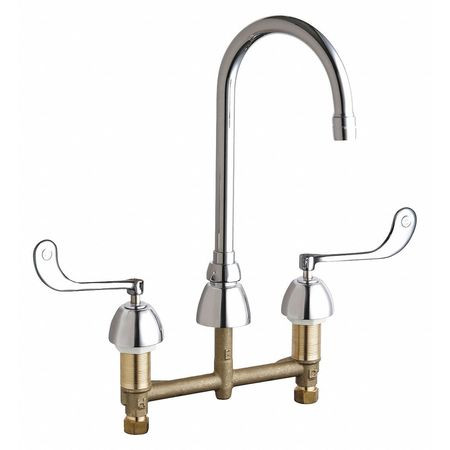 CHICAGO FAUCETS 786-E3-319ABCP CONCEALED HOT AND COLD WATER SINK FAUCET