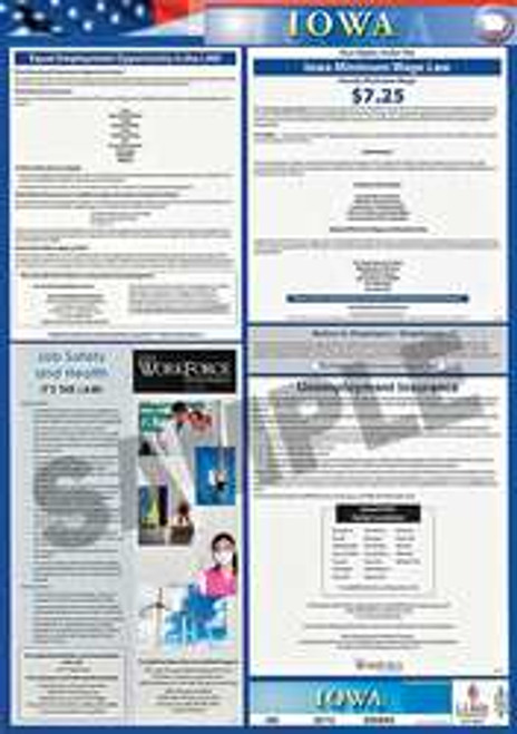 JJ KELLER 200-IA LABOR LAW POSTER STATE LABOR LAW IA