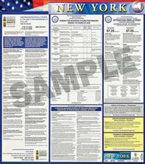 JJ KELLER 200-NY LABOR LAW POSTER STATE LABOR LAW NY