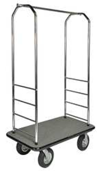 CSL FOODSERVICE AND HOSPITALITY 2099BK-040-BLK BELLMAN CART STNLSS STEEL BLACK CARPET