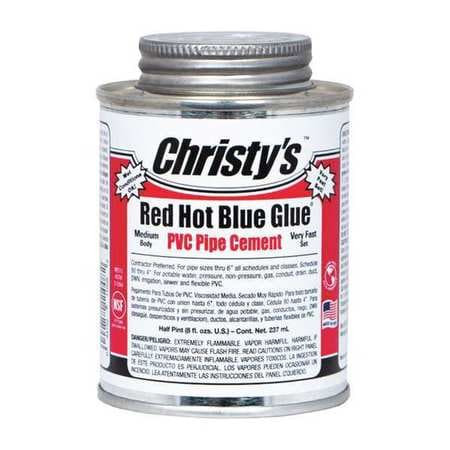 CHRISTY'S RH.RHBV.HP36 PVC CEMENT BLUE 8 OZ.