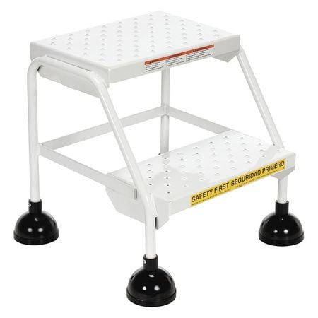 VESTIL LAD-2-W-P COMMERCIAL SPRING LOADED ROLLING LADDER