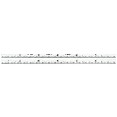 STARRETT 610N-6 NARROW STEEL RULE- SPRING-TEMPERED- 6"- 