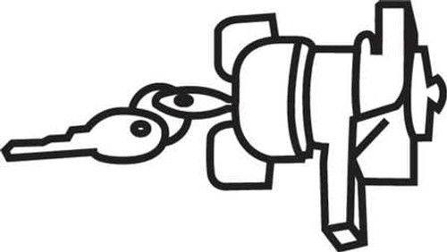 RUBBERMAID COMMERCIAL PRODUCTS GRFG6181L20000 LOCK AND KEY FOR JANITOR CART