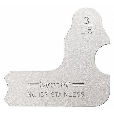STARRETT 167-3/16 RADIUS GAGE- 3/16" - ALT NUMBER - 50632