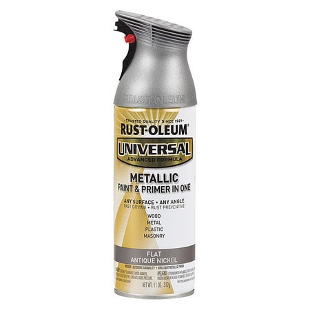 RUST-OLEUM 271474 SPRAY PAINT,ANTIQUE NICKLE,FLAT,11 OZ.