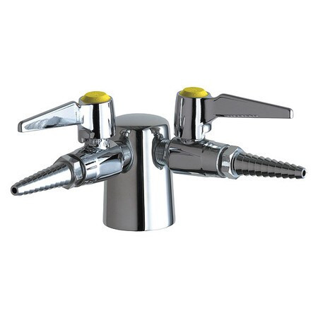 CHICAGO FAUCETS 982-909AGVCP TURRET WITH TWO BALL VALVES 90DEG