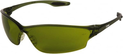 MCR SAFETY LW2130 SAFETY GLASSES, LAW LW2 SERIES, GREEN LE