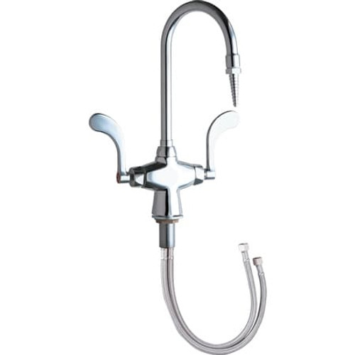 CHICAGO FAUCETS 929-317XKCP HOT AND COLD WATER MIXING FAUCET