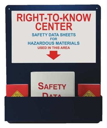 ACCUFORM SIGNS ZRS729 RIGHT-TO-KNOW CENTER ENGLISH 30 IN H