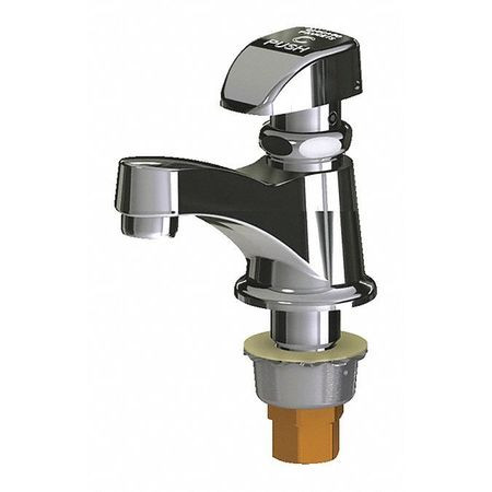 CHICAGO FAUCETS 335-E12COLDABCP SINGLE SUPPLY METERING SINK FAUCET